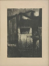 MANCINI PIERO (Adria, 1927 - 1979) PAESAGGIO tecnica mista s. d. cm. 32,5 x 42