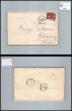 Storia postale Regno VEII da Napoli a Gallipoli sassone 20