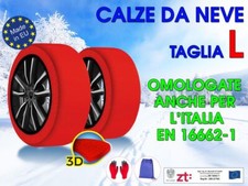 CALZE DA NEVE OMOLOGATE AUTO TAGLIA L PER PNEUMATICI 235/35R19 235/35/19