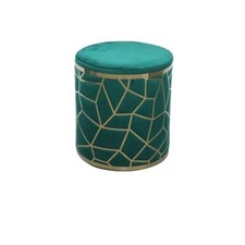 Brandani Pouf in velluto con trama colore Gold modello Petrolio