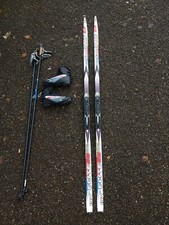 Salomon Skate sci di fondo 200 cm misura 42 43 27 cm bastoncini carbonio 150 cm