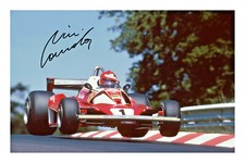 Niki Lauda Firmato A4 Stampa Foto Autografo Campione del Mondo di Formula 1