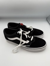 Scarpe da skate Vans uomo Ward nero/bianco misto scamosciato/tela taglie uomo