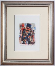 Franz Borghese (Roma 1941-2005)stupendo acquerello certificato Vendita no Profit