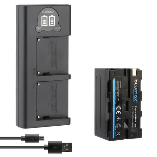 Batteria caricatore lcd per - +,