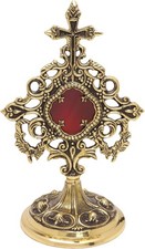Antico ostensorio in ottone