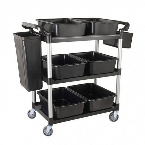 Carrello metallico tre ripiani - tre,