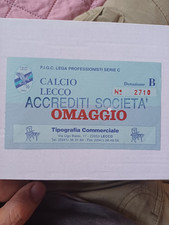 BIGLIETTO CALCIO LECCO AREZZO