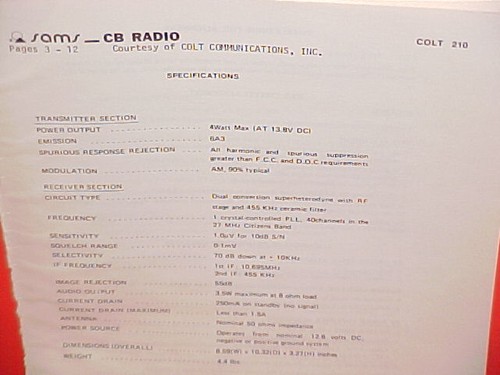 Colt radio 1981 servizio - colt,