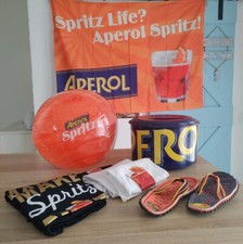 Spritz Aperol gadget / Portaghiaccio / Drappo Aperol/ Infradito /Pallone/T-shirt