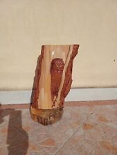 Gufo, Civetta in legno, scultura ricavata da una tavola unica di faggio. 45cm