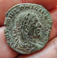 Sesterzio di Filippo I l'arabo con il cippo miliare, primo millennio della città