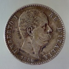 REGNO D'ITALIA 2 lire 1° tipo