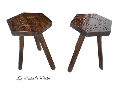 Coppia sgabelli antichi in - antichi,