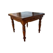 TAVOLO ANTICO ROMAGNOLO CON ALLUNGHE 95X95 RESTAURATO