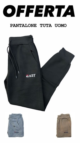 Pantalone felpato zip uomo - zip,
