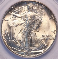 Mezzo dollaro 1944 S Walking
