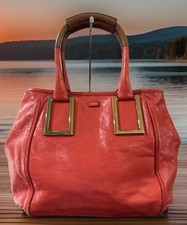 Borsa a mano Chloe da donna in pelle arancione autentica