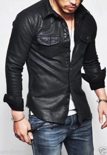 Camicia uomo vera - pelle, di