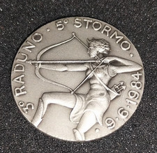 Medaglia Aeronautica 5° STORMO  cinquantenario F104 Aeritalia. 11 Gr.  Argento.