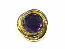 JEWEL BUTTON KNOT GOLD PURPLE