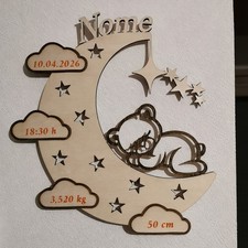 Lampada in legno notturna per