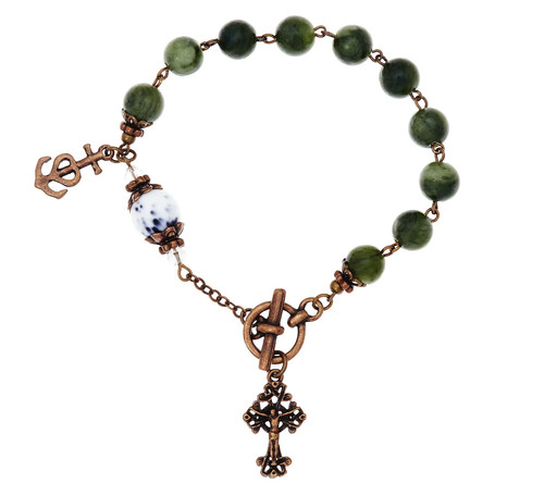 Bracciale rosario bianco - rosario,