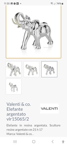 Elefante argento valenti - in,