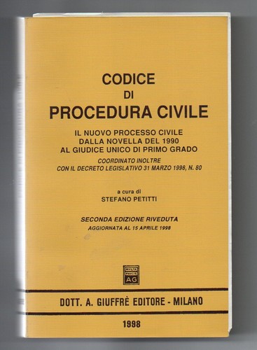 Libro codice procedura - libro,