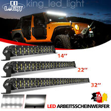 Dual Rows 14-32 Pollici LED Lightbar Barra Luminosa Faro da Lavoro Fuoristrada 12V24V