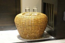 Tavolino da caffè in canna rattan bambù vimini legno tavolo artigianale canna arredo