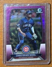 2023 Bowman Chrome Christopher Morel #71 rifrattore fucsia #/299