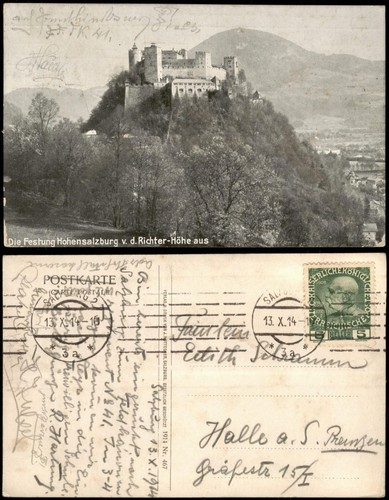 Ansichtskarte salzburg festung - ansichtskarte,