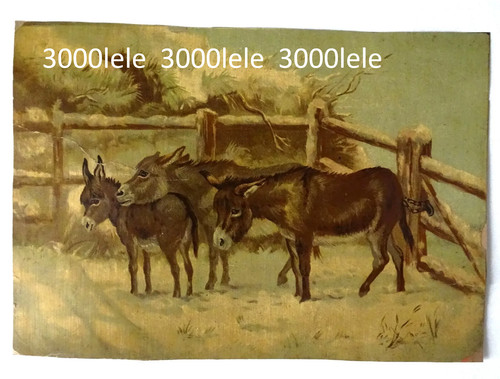 Antica oleografia asinello - oleografia,