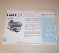Typenblatt/Dati Tecnici Sachs Tosaerba Motore Sb 102 - Stand 1978