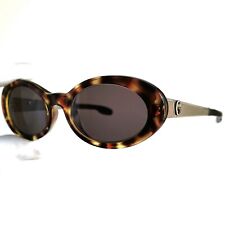 occhiali da sole VERSACE 451/G silver brown oval sunglasses vintage clouth goggl