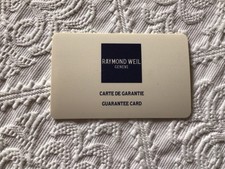 Card Garanzia in Bianco Raymond Weil Vintage