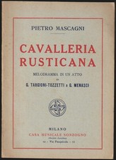 LIBRETTO D'OPERA CAVALLERIA