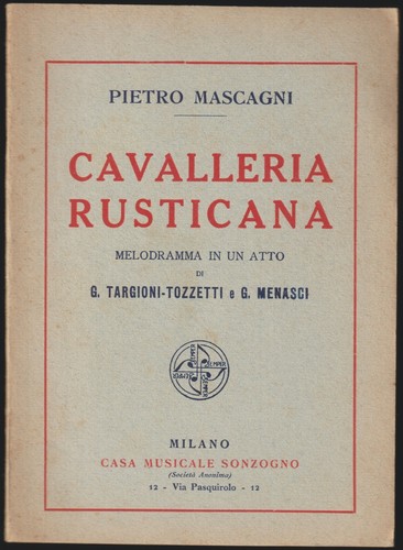 Libretto opera cavalleria - libretto,