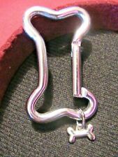 Portachiavi uomo donna osso con ciondolo x amanti animali NUOVO