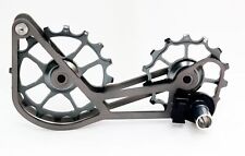 SwishTi Puleggia Oversize Bici da Strada Gabbia Titanio per Campy/Campagnolo Grigio