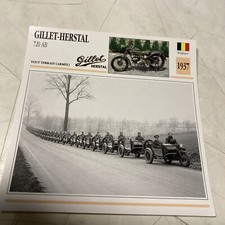 Gillet Herstal 720 AB armée 1937 carte moto collection Atlas Belgique