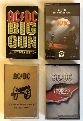 Cassette tape lot of 4 - ac/dc,