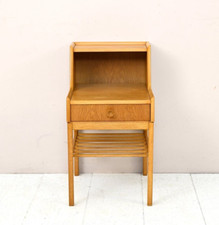 Midcentury vintage oak bedside - midcentury,