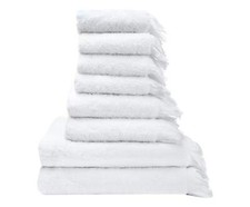 Asciugamani Set di 10 Spugne White Casa di Bassi - 100% Cotone - 500 gr/mq