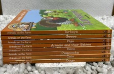 Animals on the farm hardback BUNDLE X8 by Deagostini Read Learn Play