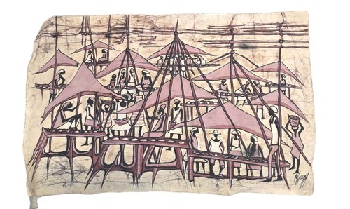 Scena mercato batik - di,