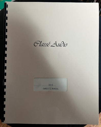 Classe audio manuale - audio, dr-6