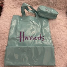 Borsa tote Harrods - blu acqua nuova con portamonete
