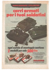 Pubblicità 1973 Atlantic modelli carri armati Leopard M. 113 obice T. 236 